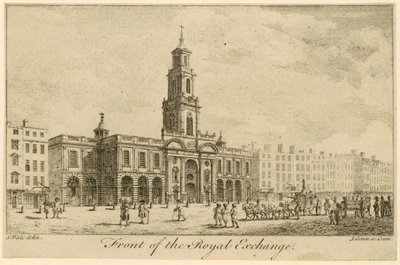 Front of the Royal Exchange, London by Samuel Wale